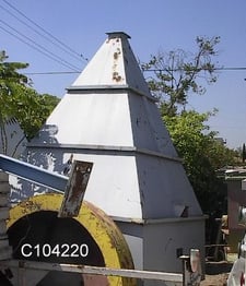 400 cu.ft., Bin, Carbon Steel, 8' x 8' x 42" straight side w/70 deg cone, 8" x 8" bottom discharge