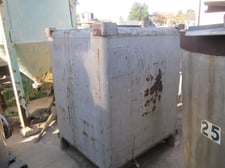 45 cu.ft., Tote Bin, Carbon Steel, 350 gallon, 46" x 46", 2" side bottom discharge