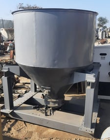 45 cu.ft., Conical Bin, Carbon Steel, 350 gallon, 53" diameter x 28" straight side, 27" cone bottom, 12"