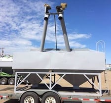 100 cu.ft., Self Unloading Bins, Dual Compartment, Carbon Steel, 5 Ton, 8' width w/ 2' x 8' steel grate