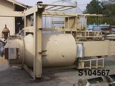 75 cu.ft., Bin, Carbon Steel, 4' diameter x 5' straight side, 2-1/2' live bottom, (3) wand electric agitator