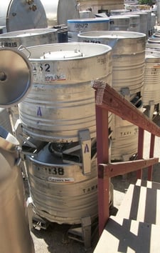 26 cu.ft., Ucon, Tote Bin, Stainless Steel, 198 gallon, 750 liters, 46" diameter x 24" straight side, 15" top