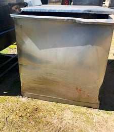 50 cu.ft., Ucon, Tote, Stainless Steel, 44-1/2" x 44-1/2" x 48" deep