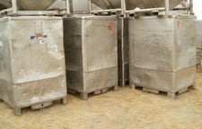 50 cu.ft., Tote Bin, Stainless Steel, 375 gallon, 46-1/2" width x 41-1/2" L x 43-1/2" straight side, 24"