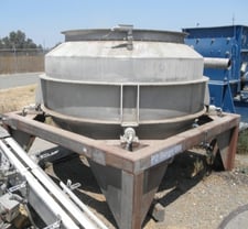 75 cu.ft., HAF Equipment Inc. #58 CT 3283, surge bin w/dust collectio, Stainless Steel, 5' diameter x 48" H