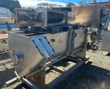 Utilicon, Screw Type Blancher, Stainless Steel, 24" x 8', 65" H discharge, 3 HP, 1725 RPM, 230/460 V