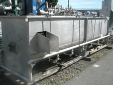 Screw Blancher, Stainless Steel, 36" diameter x 14' L, (14) 1" diameter Liquid steam injection ports, 13" x