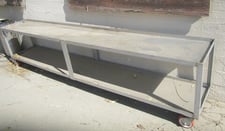 Stainless Steel Cart, Other 2-Shelves, 16" width x 108" L, on casters