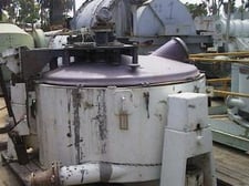 60" x 30" Western States #TU260, Perforate Basket Centrifuge, 25 cu.ft. Solids capacity, 25 HP - 940 RPM