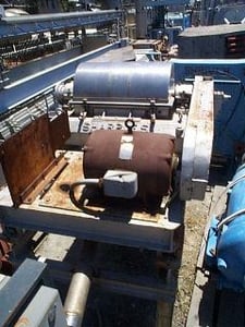 Sharples #P1000, Decanter Centrifuge, Stainless Steel, conical bowl, 20 HP bowl, 5 HP back drive