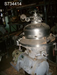 Delaval #BRPX 207 SGV-39-60/4183-4, Auto Desludger, two-way clarifier, 1700-1800 Worm wheel & tachometer