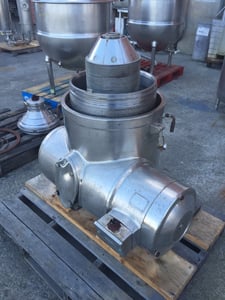 Westfalia #RN-9004, Centrifuge, solid wall, 2-way clarifier for milk, 70000 lbs/hr., 25 HP