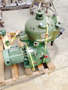 Westfalia #OTB-2-00-066, Separator Centrifuge, solid wall disc, 3-way separator, 9380 RPM bowl, 1 HP, 1740