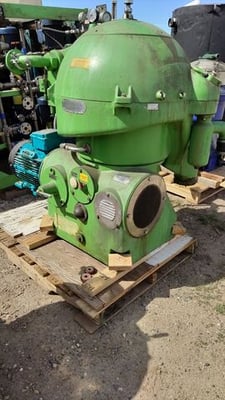 Westfalia #OSB35-0136-066, Oil Separator/Purifier, 6540 RPM bowl, 50 gallon/min., 1 kg/dm3 heavy liquid, 1.4