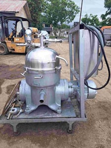 Westfalia #KA25-86-076, Chamber Bowl Separator, for solids & liwuids separation, 5700 RPM bowl, 2 kg/dm3, 15