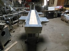 10" wide x 10.5' long, National #NTMC-2119-FXE, Stainless Steel Belt Conveyor, (2) Stainless Steel inspection
