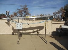 12" wide x 11.5' long, Cleated Belt Conveyor, 3/16" thickness x 2.5" H belt, 16" L x 8" width x 12" hopper