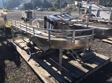 12" wide x 25' long, Stainless Steel Belt Conveyor, (2) 90 deg. Turns, 1 HP, 230/460 V