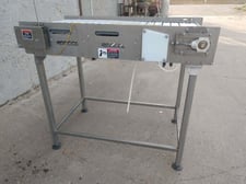 28" wide x 5.1' long, Channleizer, Belt Conveyor, 53" H discharge, 1 HP,