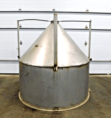 Stainless Steel Cone Hopper, 304 Stainless Steel, 72" ID, 36" wall