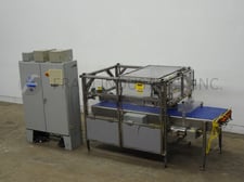 30" wide x 8.4' long, Schneider, conveyor laner diverter, 34"-39" infeed / discharge height powered by 1 HP