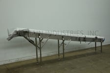 14" wide x 17.9' long, Ssi Conveyors, Stainless Steel frame belt conveyor, table top 40" infeed height and