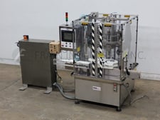 MRM Elgin #RPF-4, automatic, continous motion, Stainless Steel, left to right, (4) head rotary piston filler