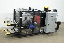 Arpac #108-28RA, right angle shrink bundler, 10-20 bundles per minute, mounted on heavy duty base frame