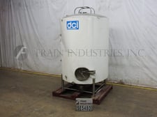 1500 gallon Dairy Craft, 304 Stainless Steel single wall insulated tank, 72" dia. x 99" straight wall, dome