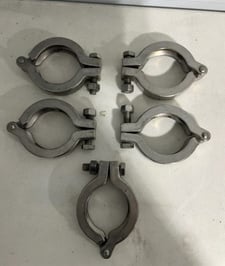 2" Tri-Clover, High Pressure Bolted Clamps, Stainless Steel, 2 qty.