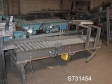 24" wide x 6.5' long, Line Flow, Powered Roller Conveyor, Stainless Steel, 90 deg. Transfer section, 1-3/4"