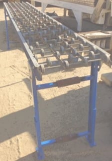 18" wide x 10' long, Skate Wheel Conveyor, Aluminum, 3" center-to-center roller spacing, 2" diameter Wheel