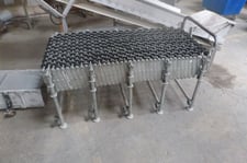 24" wide x 4.5' -17' long, NestaFlex, Skate Wheel Conveyor, 28" H, (9) wheels/axle, (10 available) legs