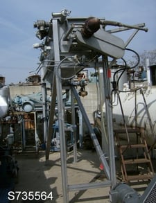 300 gallon Horizontal Hot Beef Tank, Process Systems, 2' x 9' x 28" tank, 42 cu.ft., hydraulic drive, 1989