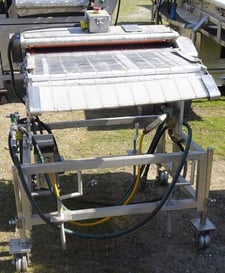 Meat Scoring Machine, Stainless Steel, 24" width x 48" L belt w/150 mm x 750 mm scoring section, 39" H feed