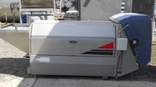 Bucher #E-50, Destemmer, 36" diameter x 62" L drum w/1" diameter Holes, 3" diameter Shaft, 40" x 27.5" hopper