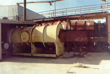 10' x 60' Rotary Hot Air Dryer, #2 fuel oil fired, skid mounted combustion chamber