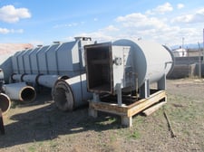 Heyl & Patterson, Fluid Bed Dryer, 4' 6" width x 21' L bed, 4.5M BTU/hr. propane burner, 7700 cfm dust