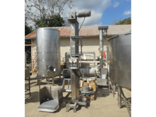 FPEC, Column Lifter/Cart Dumper/Buggy Dumper, Stainless Steel, 24" x 24" x 19" bin platform, 80" H column