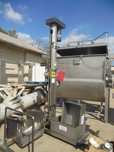 U-Mec, Column Lifter/Cart Dumper/Buggy Dumper, Stainless Steel, 24" x 24" x 27" bin platform, 86" H column