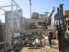 Drum Dumper, Stainless Steel, 24" diameter Drums, 12' H column lift, 5 HP, 1750 RPM, 230/460 V.