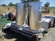 35 sq.ft., Reimelt, Bin Vent Type Dust Collector, (9) 5" dia. x 3' L cloth bags mounted in 24" dia. x 48" H