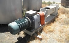 12" TELE Machine, Vacuum Extruder/Turbo Separator, 6' L paddle/auger section, 0.8-1.5 tons/hr., 3 Mpa, 3"