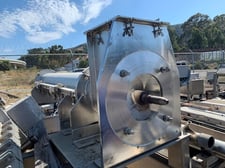Fitzpatrick Malaxator #L-800, Mixer-Extruder, 10" diameter x 6.5' L barrel w/split opening for cleaning