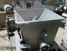 Pasta Mixer/Extruder, Stainless Steel, 3' x 3' x 24" deep hopper, 6" diameter Twil lead screw discharge, 10/3
