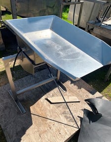 Vibratory Feeder, Stainless Steel, 10" width x 24" L pan w/5" angled sizewalls, 30-3/4" H pan discharge