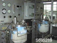 New Brunswick Scientific, Lab Fementation System, (2) 30 liter/8 gallon, 12" x 18" fermenters, 50 psi/FV @