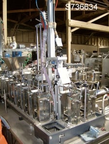 Continuous Bag Filler, 15 stations, Stainless Steel, 3-3/8" x 2-3/16" hopper, 3" x 4-1/4" x10" tall bags