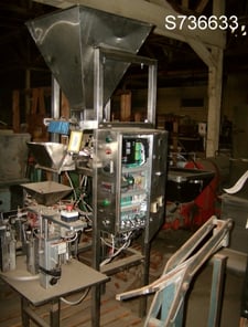 Rotary Bag Filler, 4 Stations, semi-automatic, designed for 4-1/4" x 3" x 10" tall bags