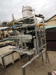 Overflow Filler, 8 Head inline, Stainless Steel, 8 centrifugal transfer pumps, (4) 3 HP, 230/460 V